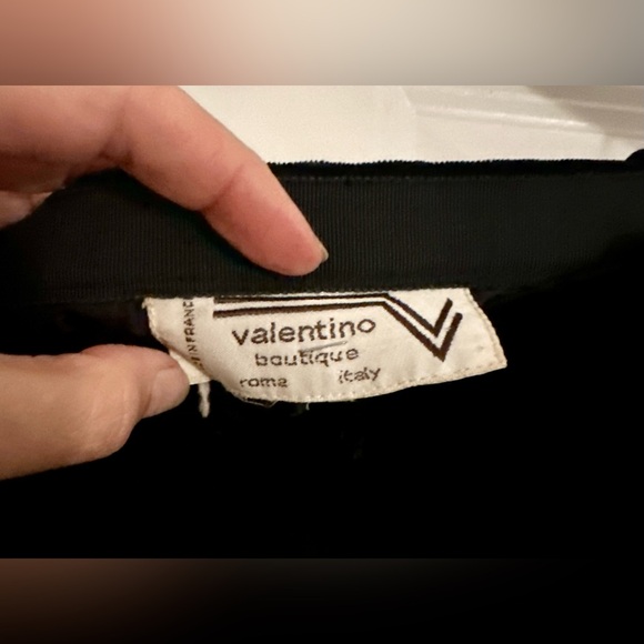 Valentino Midi Skirt - Vintage - Black Velvet - S / 2 - Picture 3 of 3